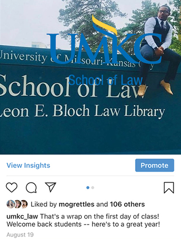 University of Missouri-Kansas City School of Law - Social Media Engagement Plan - SERVICES INCLUDED: BRANDING • DESIGN • DIGITAL • STRATEGIC PLANNING