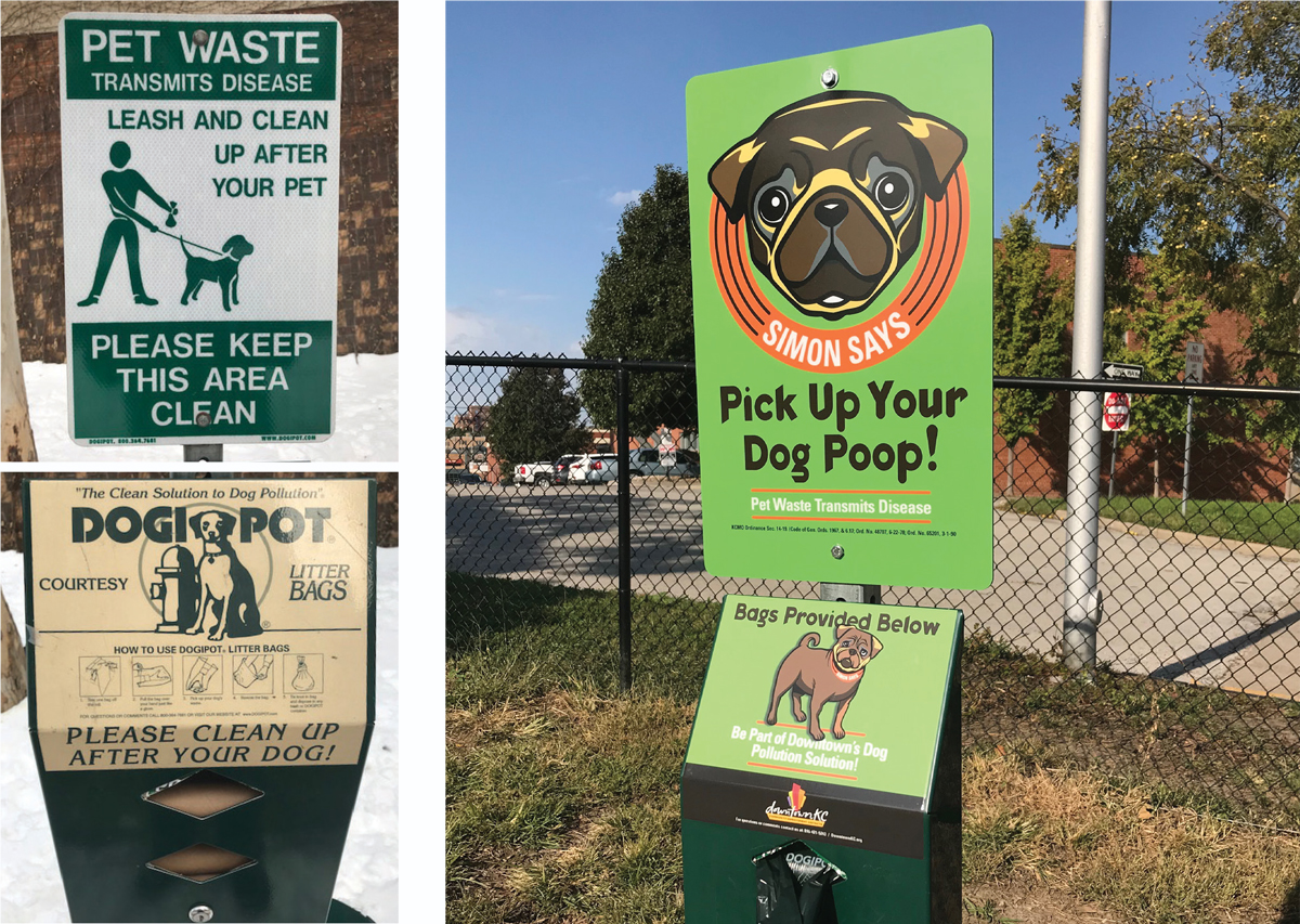 Do the Do - signage in the Downtown and River Market area - Before and after