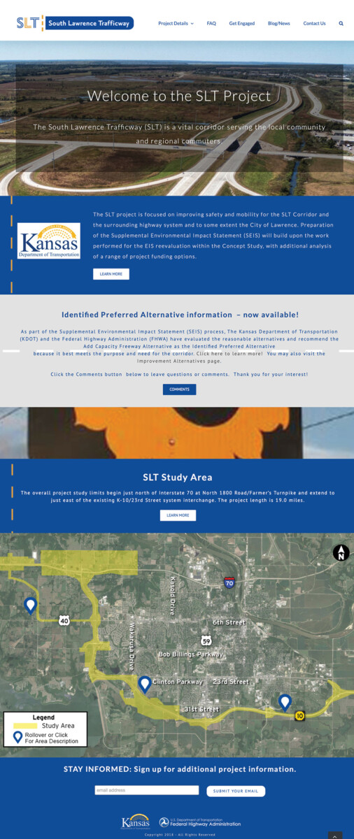 Sturges Word Client - South Lawrence Trafficway Brand Identity, Website